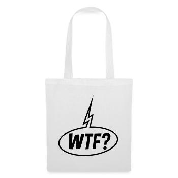 WTF Sprechblase (Fragezeichen / Black) - Stoffbeutel - Weiß - Vorne