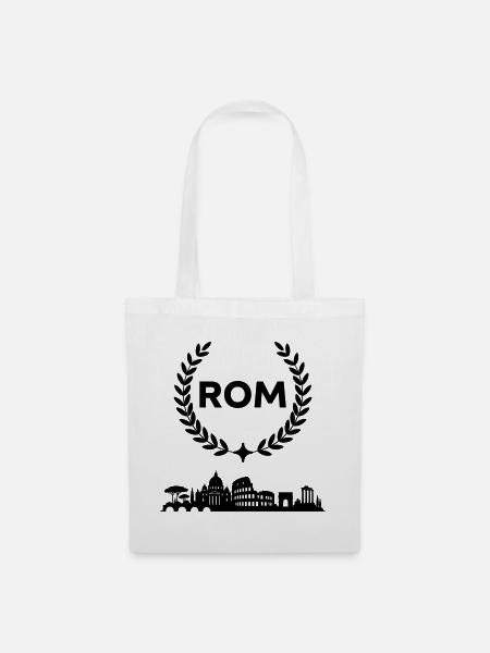Rom Skyline - Stoffbeutel - Weiß