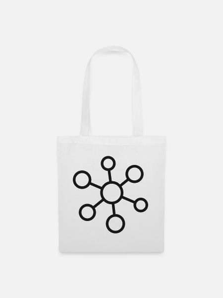 Neurale Netzwerkknoten-Ikone - Stoffbeutel - Weiß