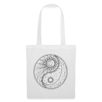 Celestial Yin Yang Sonne Mond Sternbilder - Stoffbeutel - Weiß - Vorne