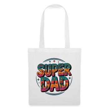 Super Dad - Super Papa - Stoffbeutel - Weiß - Vorne