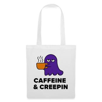 Kaffeegeist: Caffein & Creepin - Stoffbeutel - Weiß - Vorne