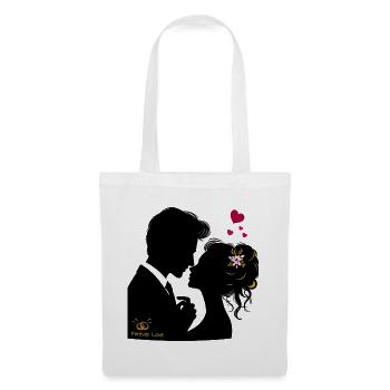 Hochzeit Brautpaar - Stoffbeutel - Weiß - Vorne