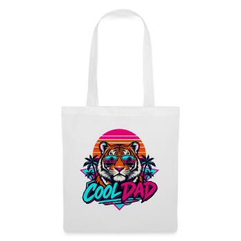 Tiger Retro Sonnenbrillen Dad - Stoffbeutel - Weiß - Vorne