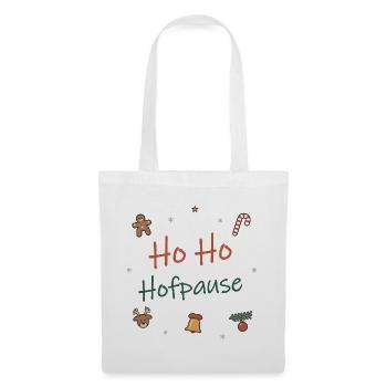 Ho Ho Hofpause Lehrer und Lehrerinnen Weihnachten - Stoffbeutel - Weiß - Vorne