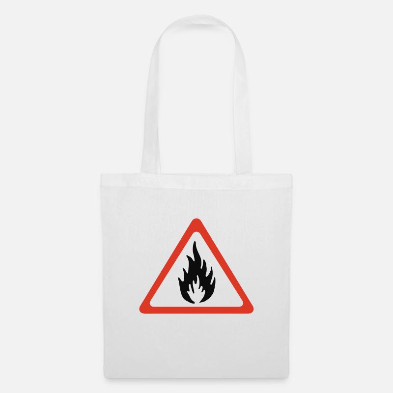 Warning Fire - Tote Bag - white