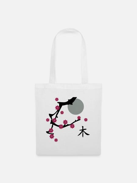 Kirsch Blüte-Cherry blossoms - Stoffbeutel - Weiß