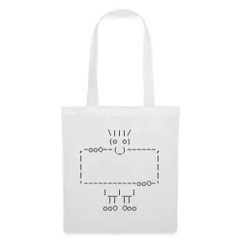 ascii art: troll + your text - Sac en tissu - blanc - Devant