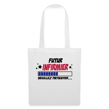futur infirmier - Sac en tissu - blanc - Devant