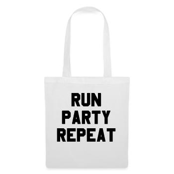 Run Party Repeat - Tote Bag - white - Front