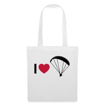 i love paragliding - Stoffbeutel - Weiß - Vorne