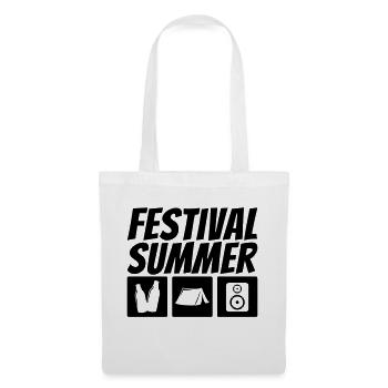 festival d'été - Sac en tissu - blanc - Devant