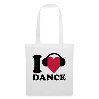 I love Music - Dance - Stoffbeutel - Weiß - Vorne