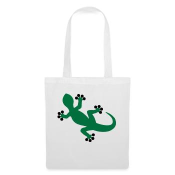 Gecko / Eidechse - Stoffbeutel - Weiß - Vorne