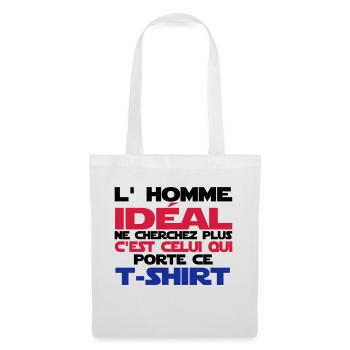 l'homme idéal - Sac en tissu - blanc - Devant