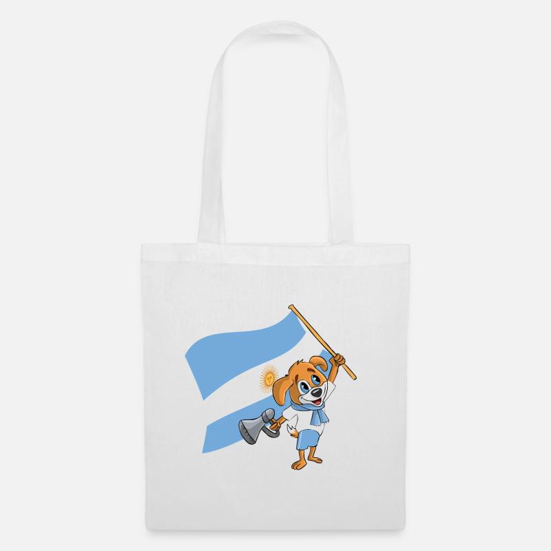 Argentinien Fan Hund - Stoffbeutel - Weiß