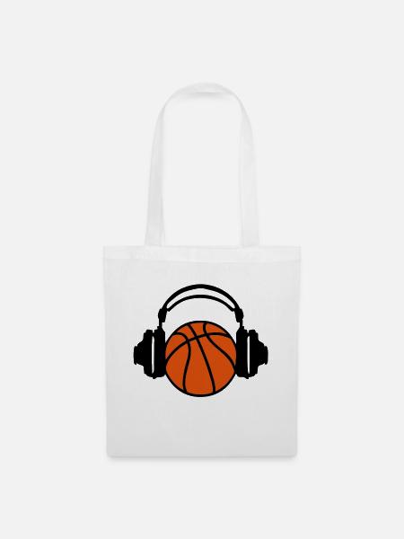 Kopfhörer-Kopfhörer DJ-Audio-Basketball - Stoffbeutel - Weiß