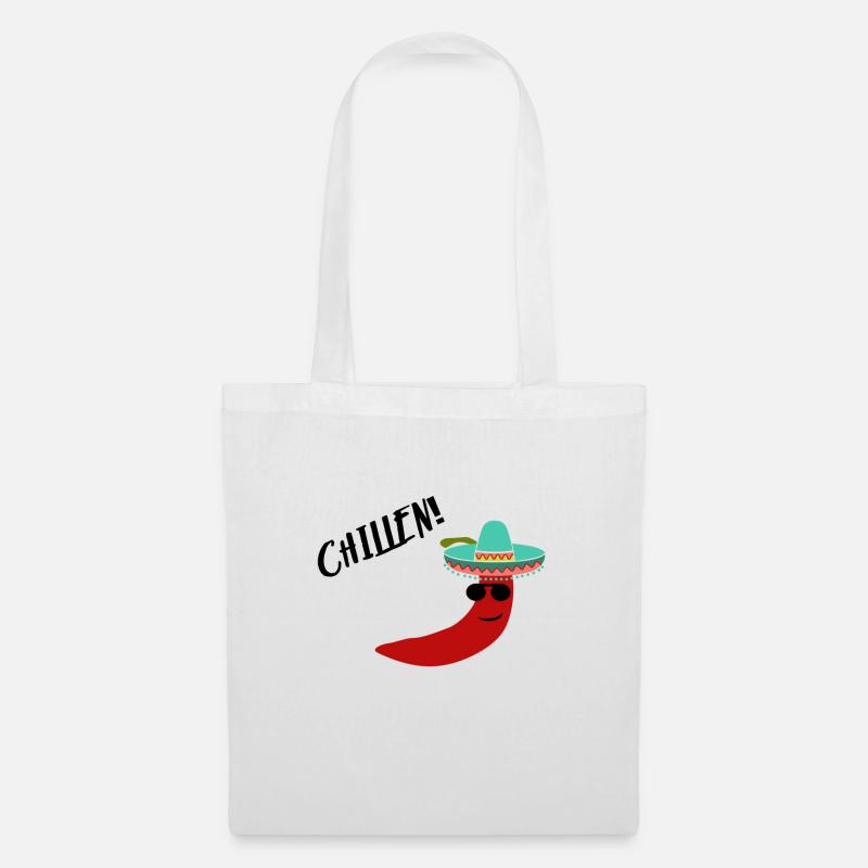 Chilli Chillen - Stoffbeutel - Weiß