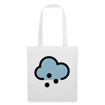 Icône ou icône de météo Neige et giboulée - Sac en tissu - blanc - Devant