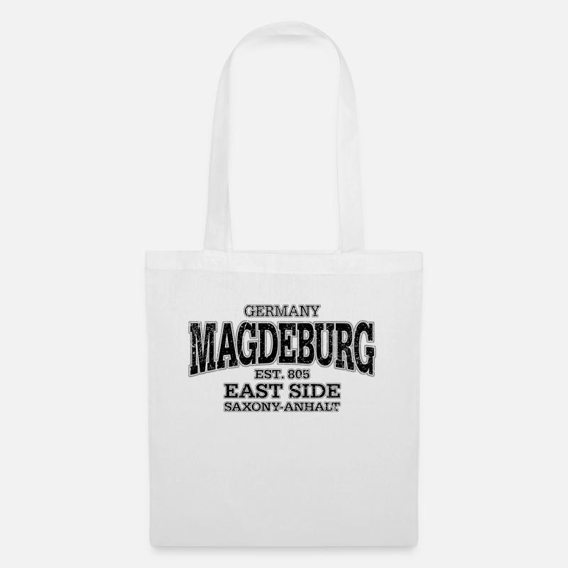 Magdeburg black (oldstyle) - Stoffbeutel - Weiß