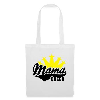 QUEEN Mama Krone 2C - Stoffbeutel - Weiß - Vorne
