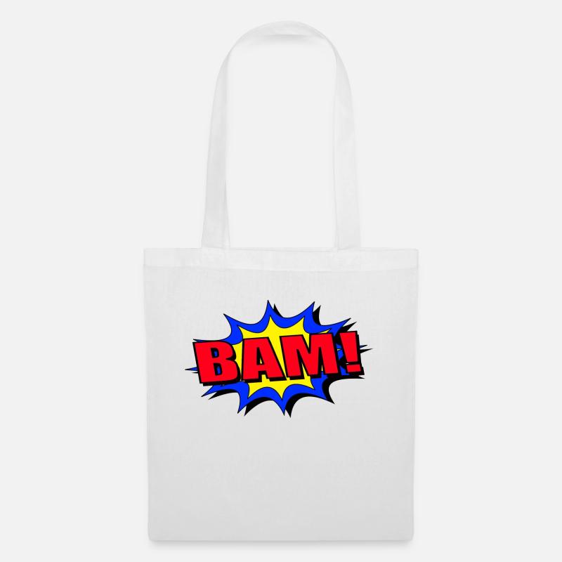 Bam Comic Slogan - Stoffbeutel - Weiß