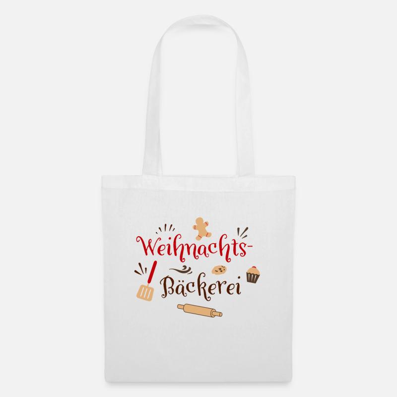 Weihnachtsbäckerei - Stoffbeutel - Weiß