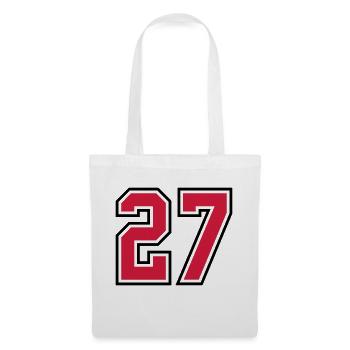 27 sports jersey football number - Stoffbeutel - Weiß - Vorne