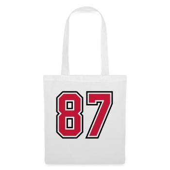 87 sports jersey football number - Stoffbeutel - Weiß - Vorne