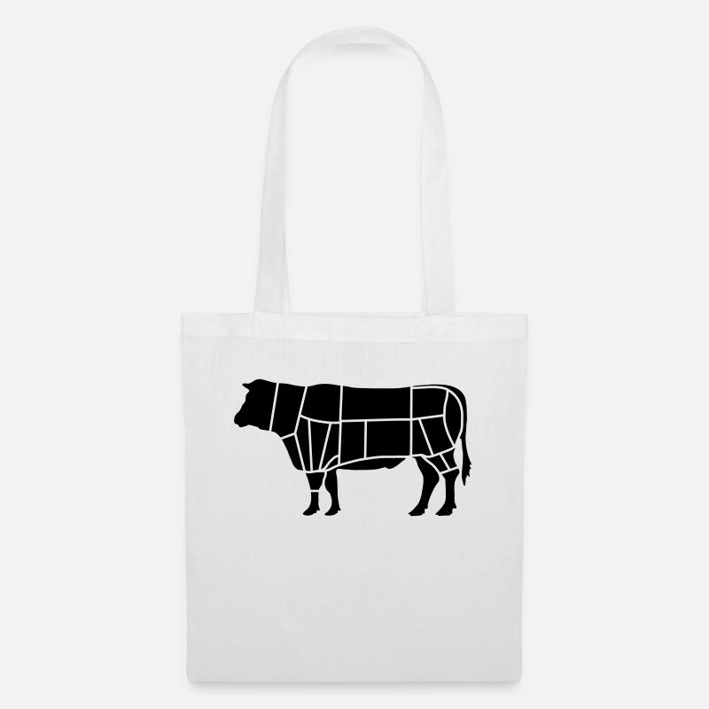 boeuf boucher_b1 - Sac en tissu - blanc
