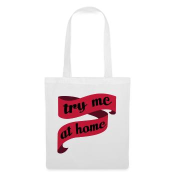 Simple, fiançailles et de mariage - essayez-moi à - Sac en tissu - blanc - Devant