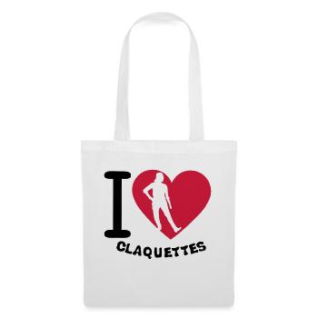 i love tap Heart 2 - Tote Bag - white - Front