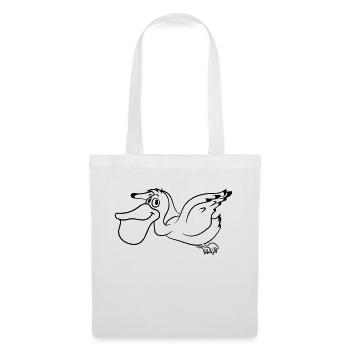 Voiture volante de mer d'oiseau d'oiseau de mer de pélican - Sac en tissu - blanc - Devant