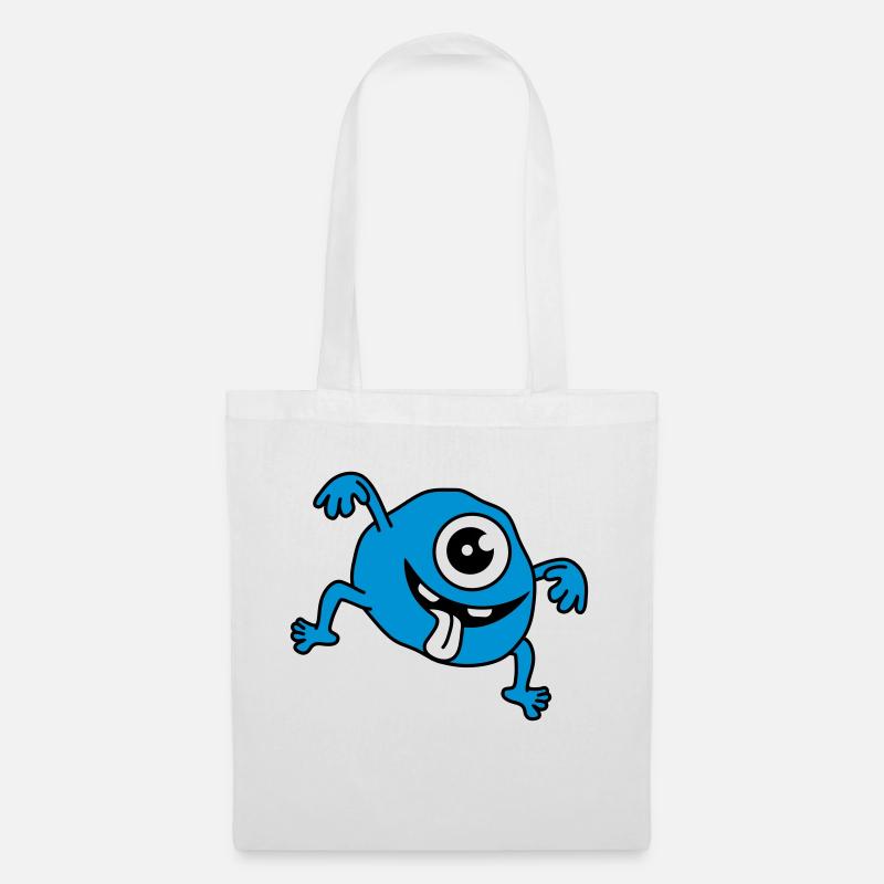 Funny Monster - Stoffbeutel - Weiß