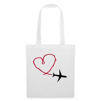 Plane Heart - Sac en tissu - blanc - Devant