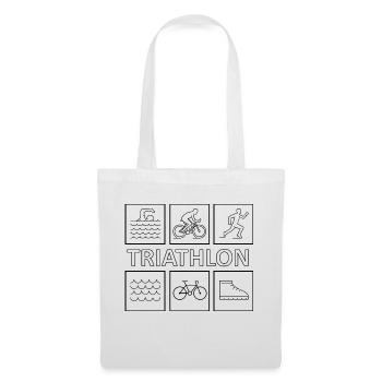 Triathlon - Sac en tissu - blanc - Devant