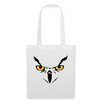 Owl face - Stoffbeutel - Weiß - Vorne