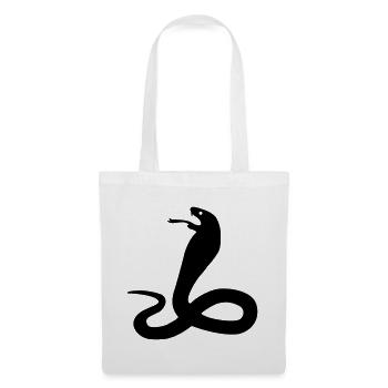 serpent - Sac en tissu - blanc - Devant