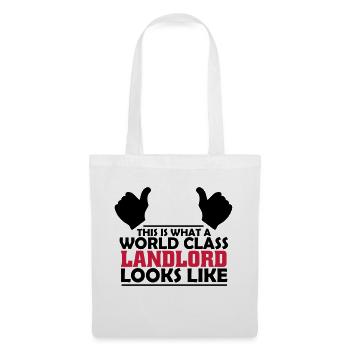 world class landlord - Tote Bag - white - Front