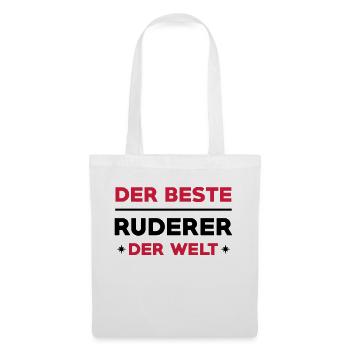 Rudern / Ruderer / Ruderin / Rudergerät / Boot - Stoffbeutel - Weiß - Vorne