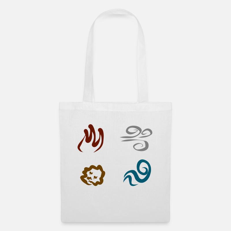 Quatre éléments - Sac en tissu - blanc