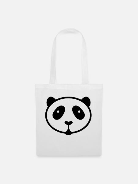 panda - Stoffbeutel - Weiß