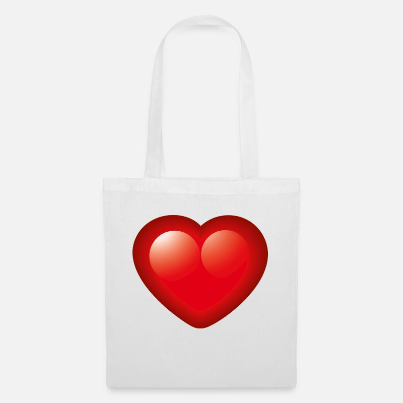 Smiley Heart - Stoffbeutel - Weiß