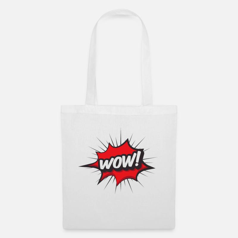 WOW wow! - Tote Bag - white