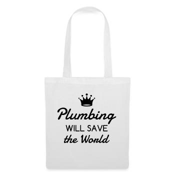 Plombier / Plomberie / Travail / Métier / Job - Sac en tissu - blanc - Devant