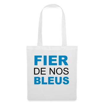 FIER DE NOS BLEUS - Sac en tissu - blanc - Devant