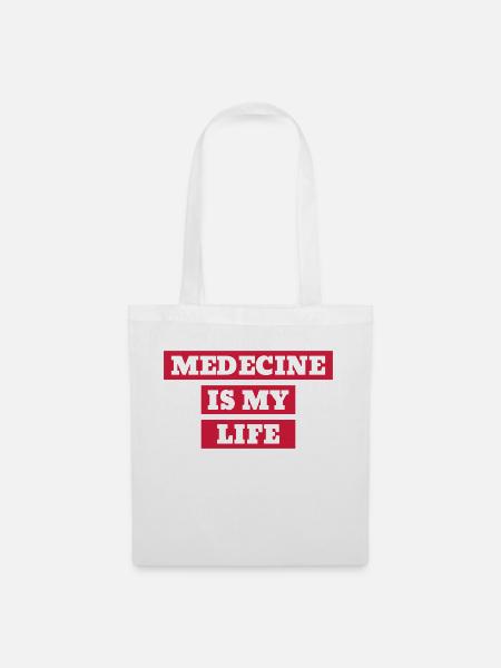 Arzt / Medizin / Ärztin / doctor - Stoffbeutel - Weiß