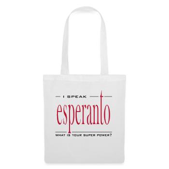 Super Power Esperanto - Stoffbeutel - Weiß - Vorne
