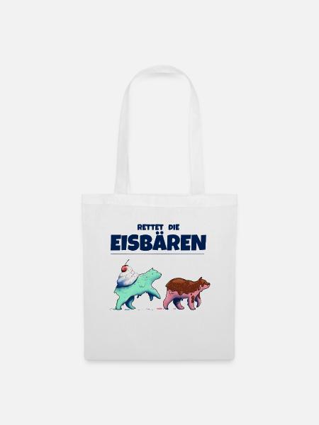 Rettet die Eisbären - Stoffbeutel - Weiß