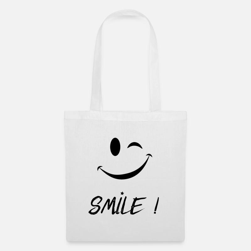 Smile - Stoffbeutel - Weiß